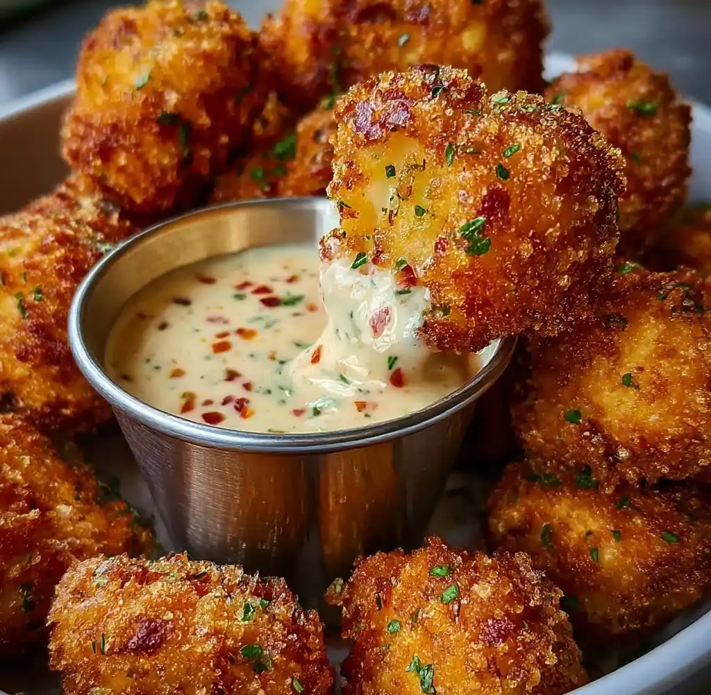 Cheesy Jalapeño Ranch Chicken Poppers with a Creamy Dip Recipe