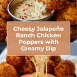 Cheesy Jalapeño Ranch Chicken Poppers with a Creamy Dip Recipe