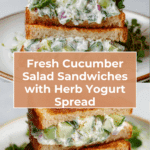 Easy Cucumber Salad Sandwiches Recipe