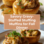 Gravy-Stuffed Stuffing Muffins Recipe