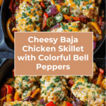 Cheesy Baja Chicken & Bell Pepper Skillet Recipe