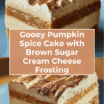 Pumpkin Spice Gooey Cake with Cream Cheese Frosting Recipe
