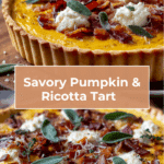 Pumpkin, Ricotta & Caramelized Onion Tart