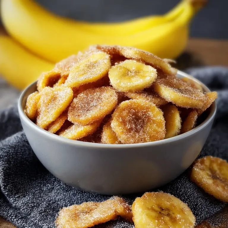Cinnamon Sugar Air Fryer Banana Chips Recipe