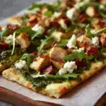 Pesto Chicken Flatbread Recipe