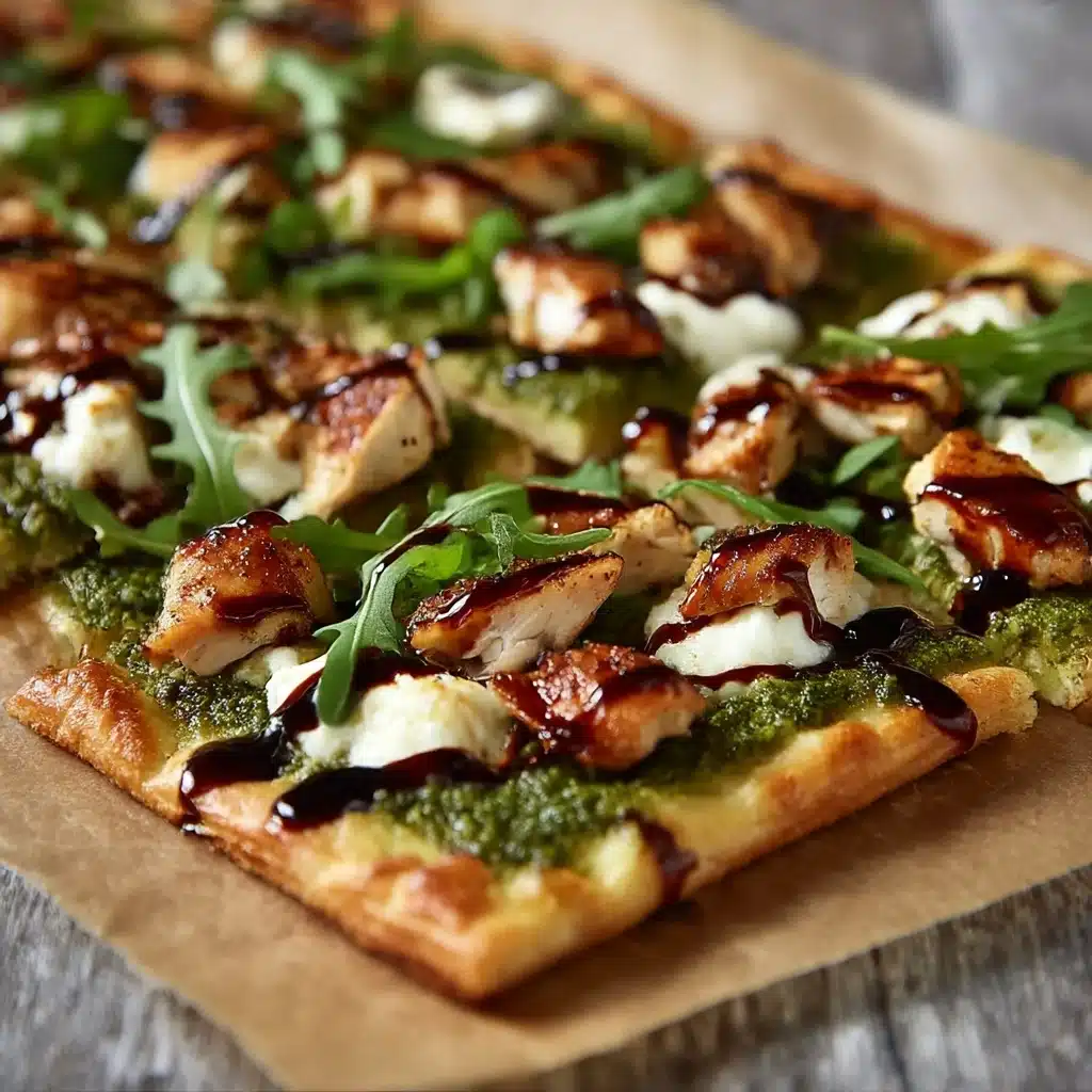 Pesto Chicken Flatbread Recipe - Recipe Image