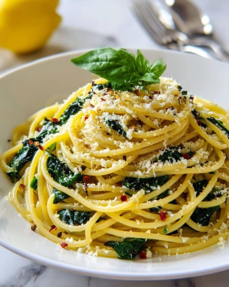 Garlic & Spinach Spaghetti Recipe