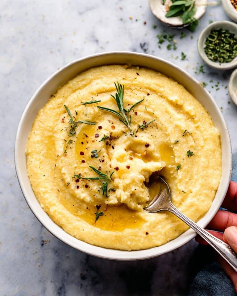 Creamy Italian Polenta with Parmesan Recipe