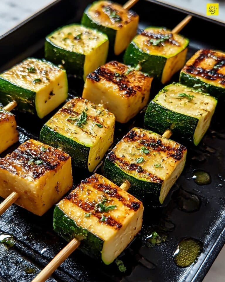 Irresistible Garlic Butter Zucchini Skewers Recipe