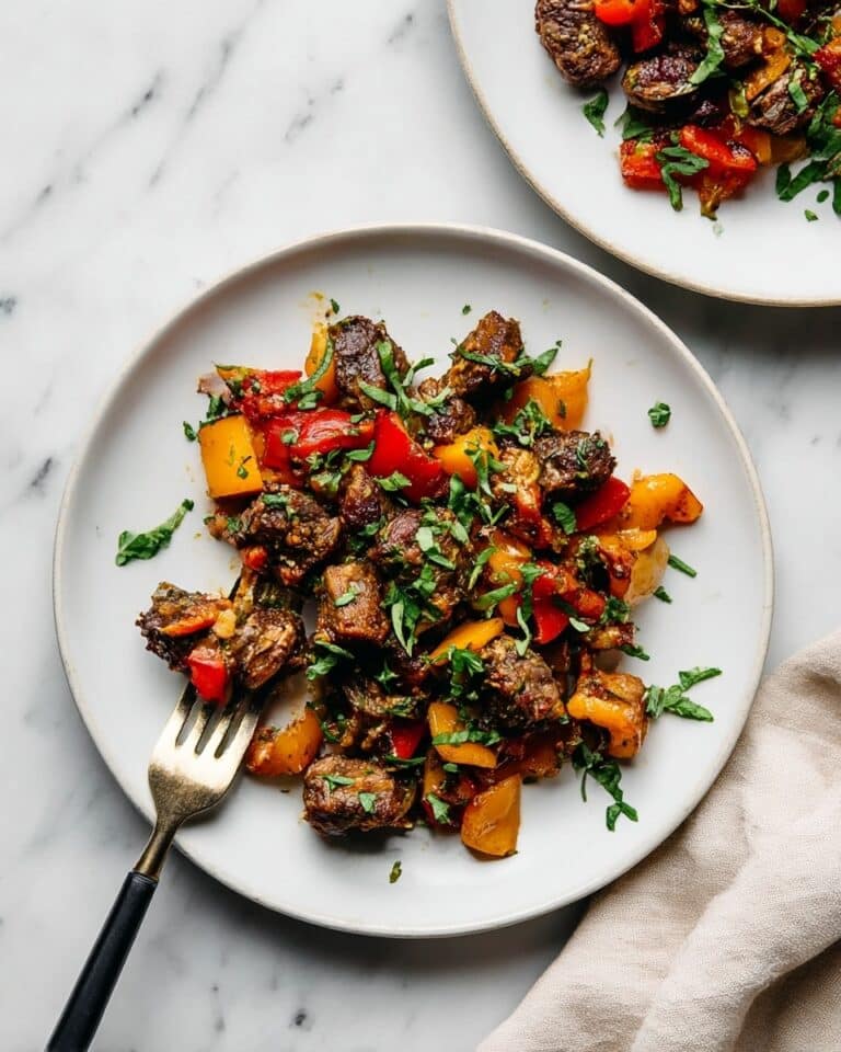 Steak Bites with Roasted Sweet Potatoes and Bell Peppers Recipe