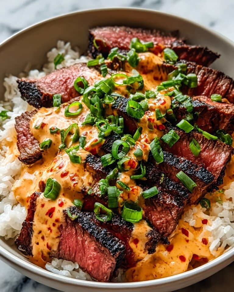 Korean BBQ Steak Rice Bowls with Spicy Cream Sauce Recipe