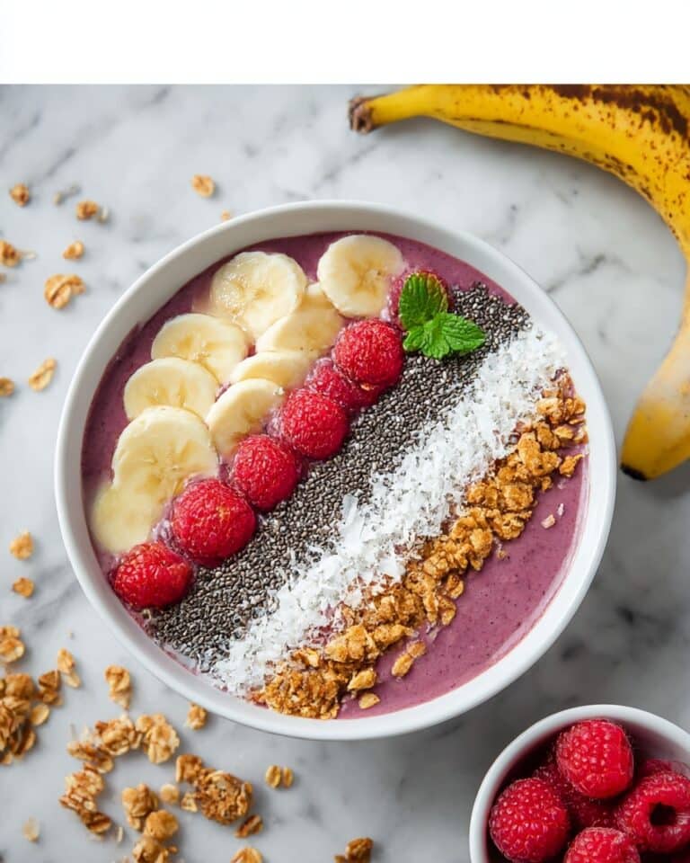 Creamy Acai Yogurt Bowl with Fresh Fruit, Granola, and Optional Toppings Recipe