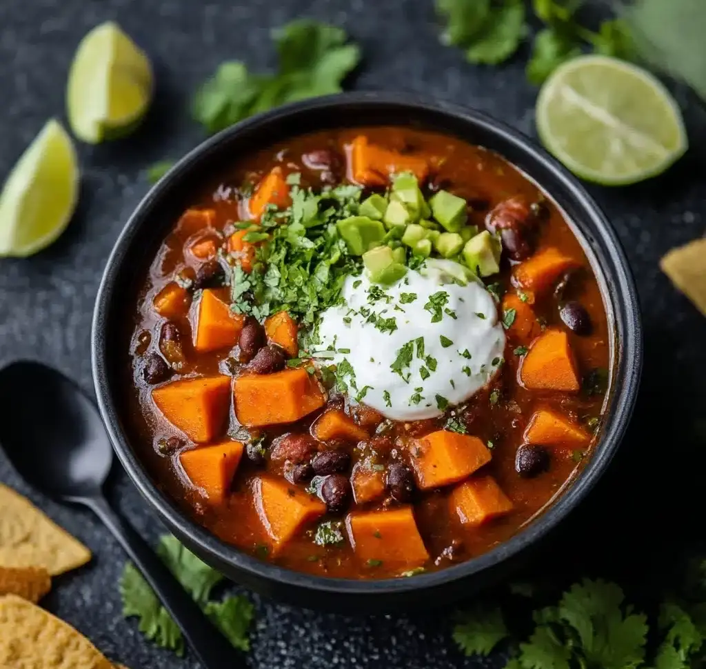 Crock Pot Sweet Potato Black Bean Chili Recipe