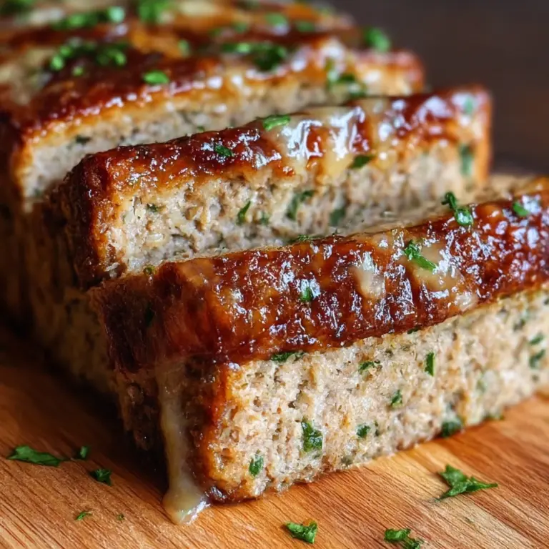 Juicy Garlic Parmesan Chicken Meatloaf Recipe