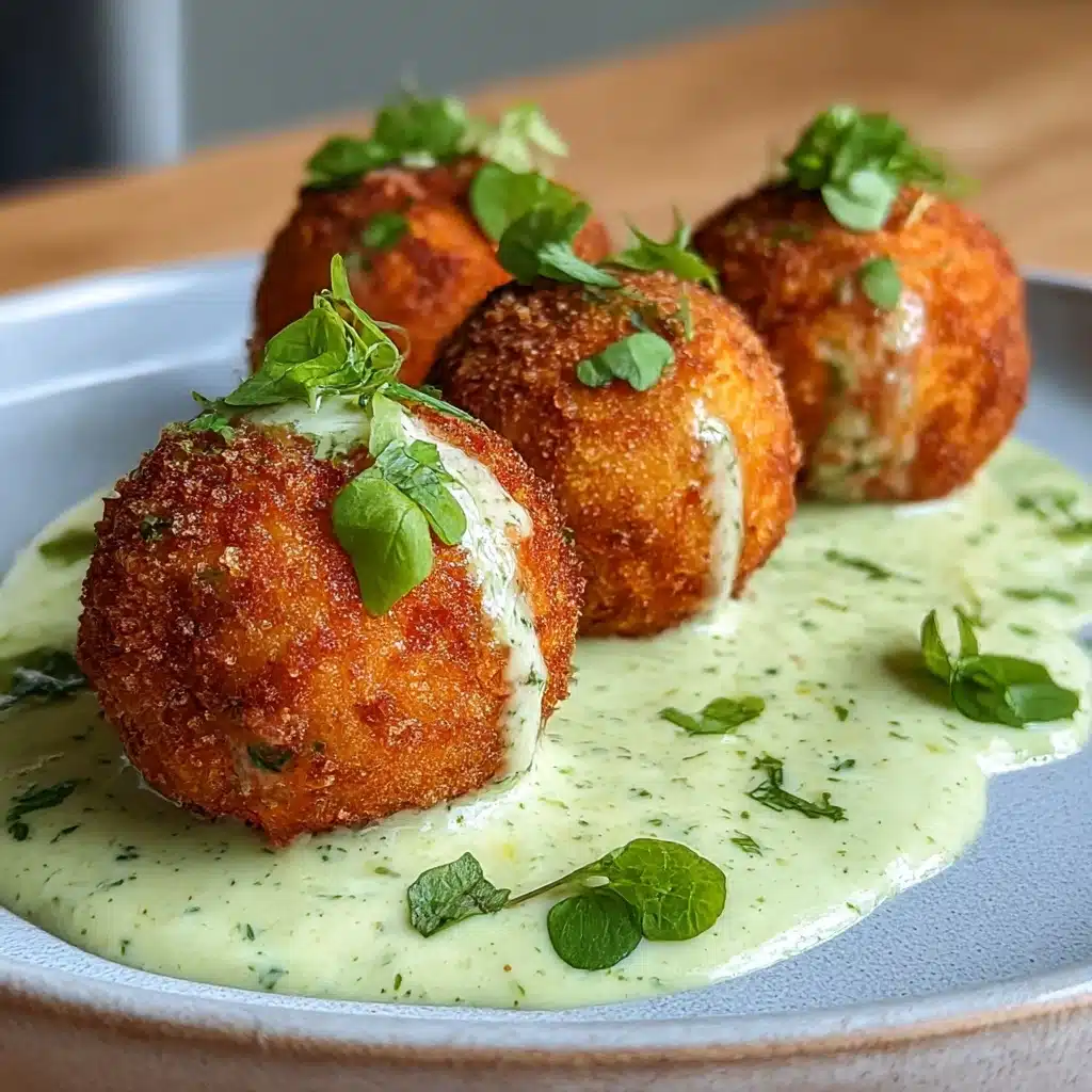 Salmon Balls with Creamy Avocado Sauce Recipe - Recipe Image
