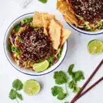 Teriyaki Chicken Wonton Taco Bowls Recipe