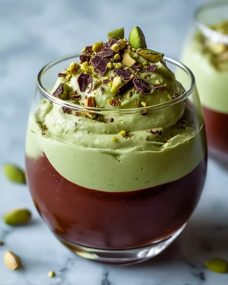 Pistachio Mousse with Chocolate Ganache Recipe