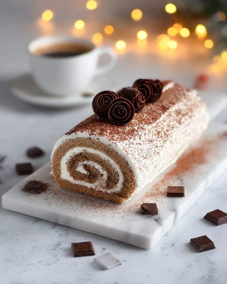 Gourmet Tiramisu Yule Log Cake Recipe