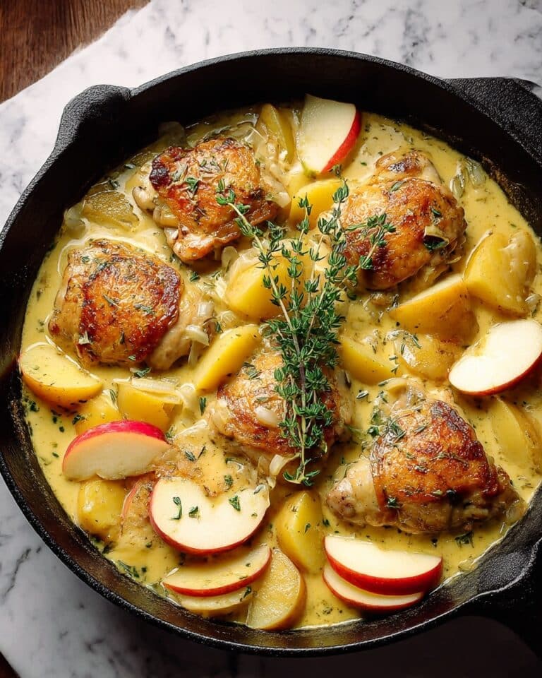 Chicken Normandy or French Apple Cider Chicken Recipe