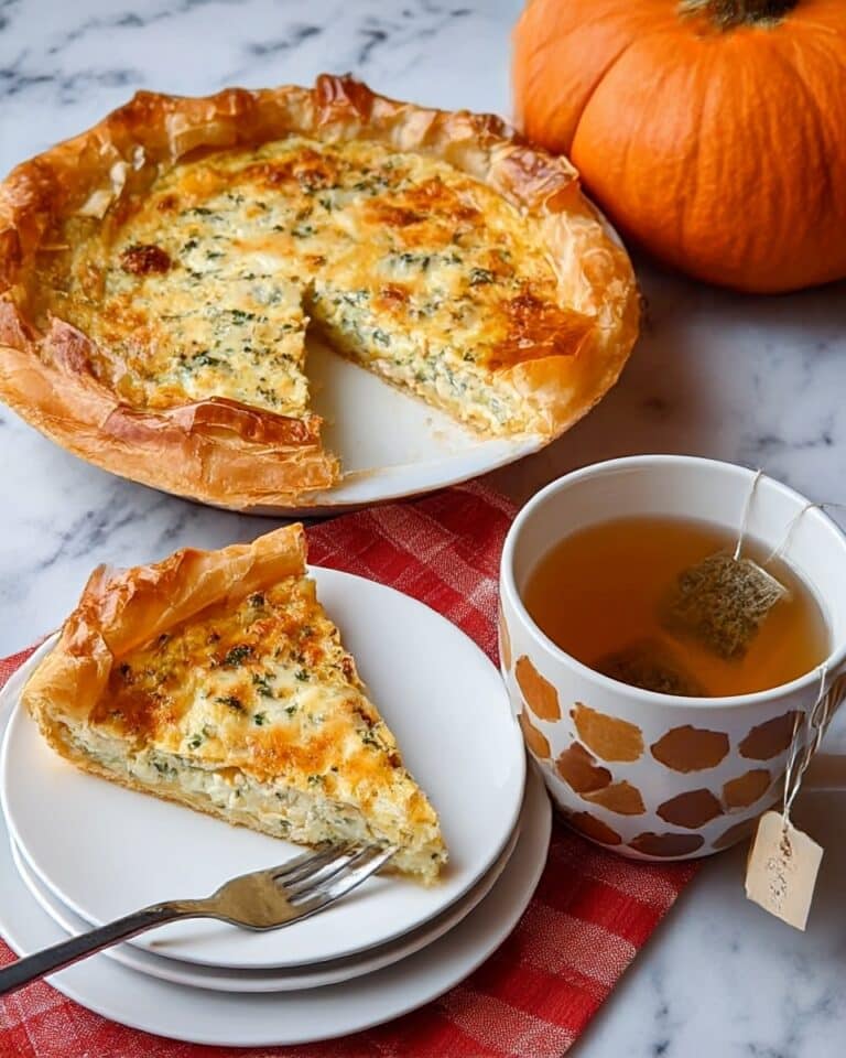 Roasted Pumpkin Quiche with Caramelized Onions, Gorgonzola, and Sage Recipe