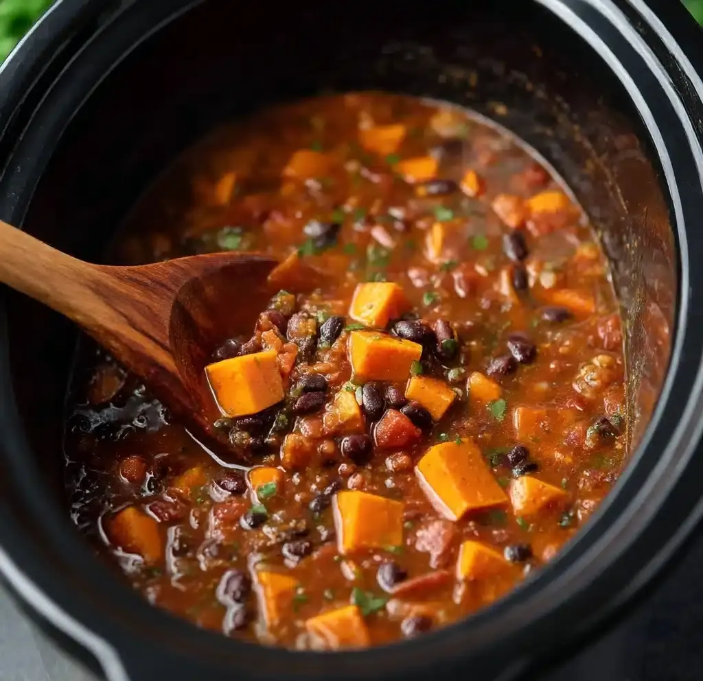 Crock Pot Sweet Potato Black Bean Chili Recipe