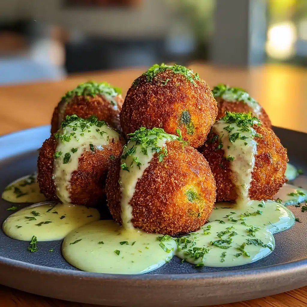 Salmon Balls with Creamy Avocado Sauce Recipe - Recipe Image