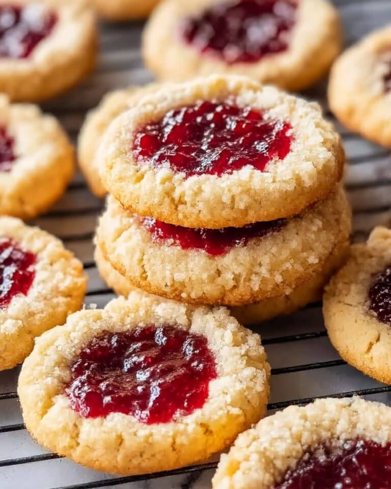 Buttery Raspberry Crumble Cookies with a Sweet Jam Filling Recipe