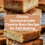 Chewy Snickerdoodle Cookie Bars Recipe