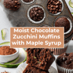 Healthy & Moist Chocolate Zucchini Muffins Recipe