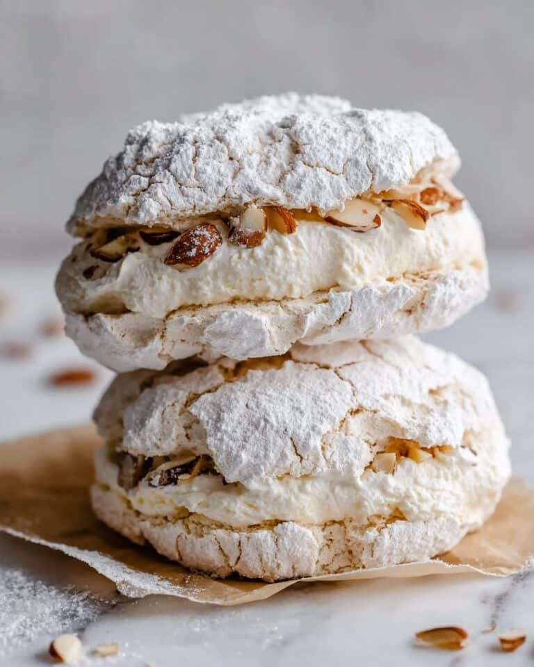 Almond Dacquoise Cream Clouds – Elegant French Cookies Recipe