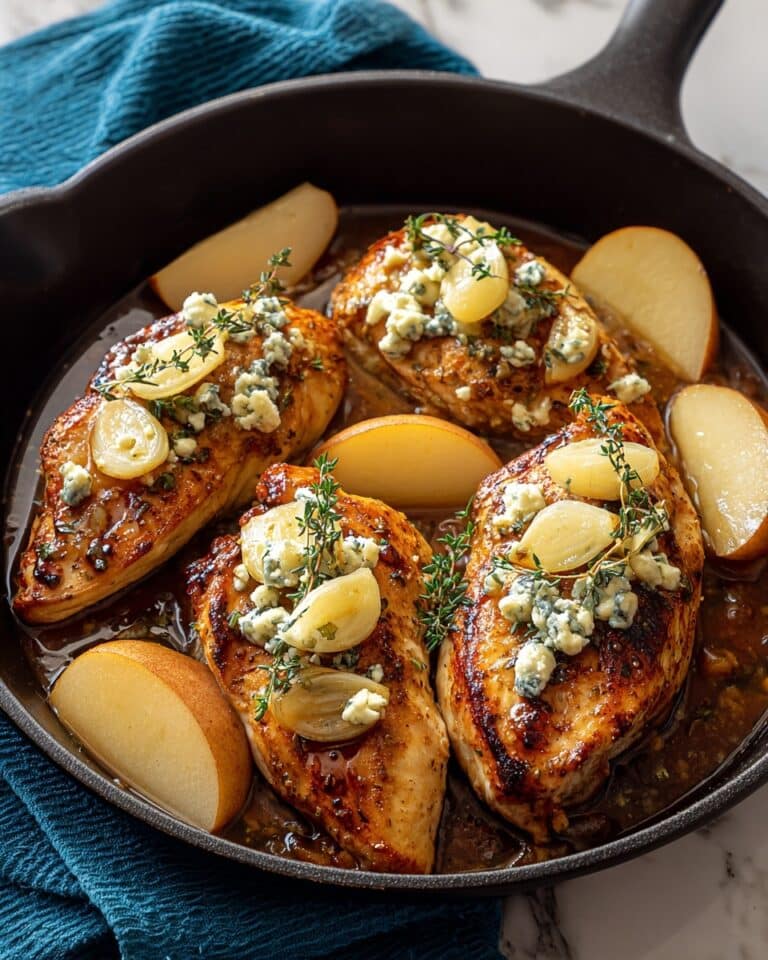 Pear and Gorgonzola Stuffed Chicken Recipe