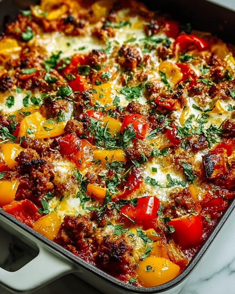 Irresistible Flavorful Italian Sausage & Pepper Casserole Recipe