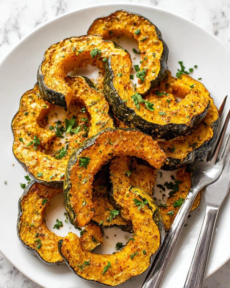 Parmesan Herb Roasted Acorn Squash Recipe