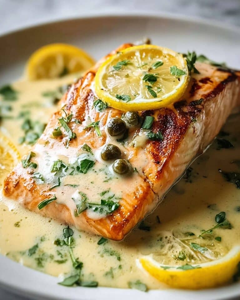 Creamy Lemon Salmon Piccata Recipe
