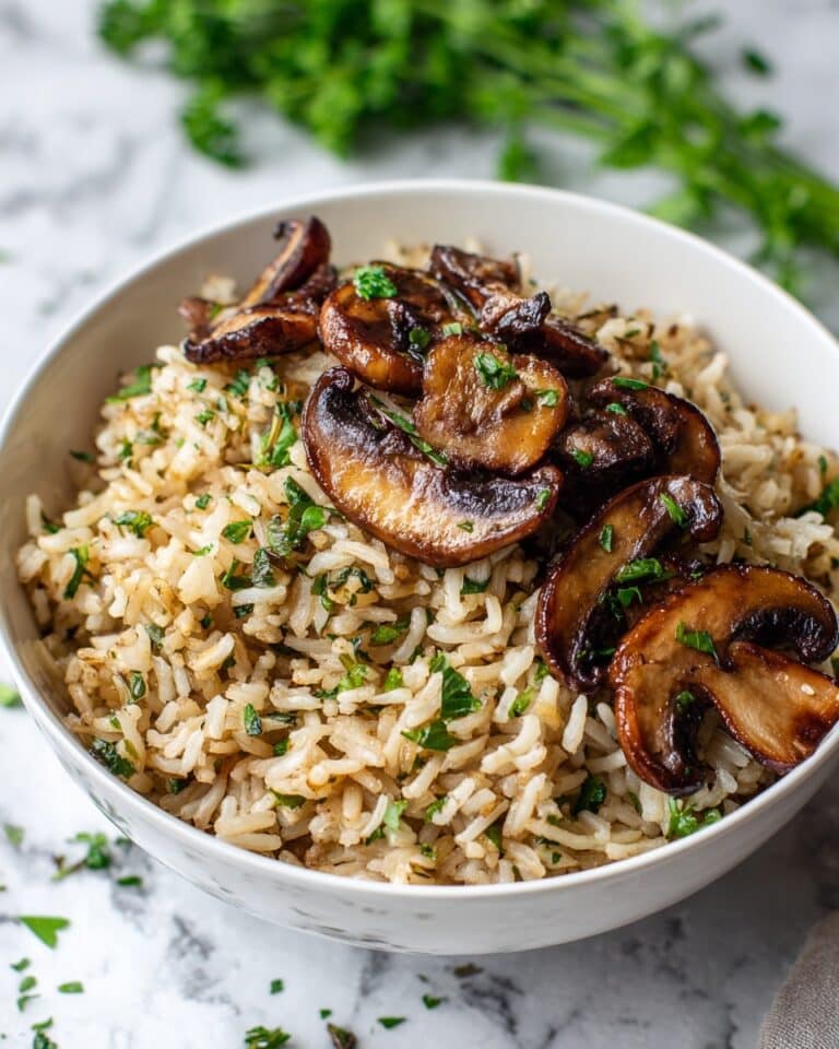 One-Pot Soy Sauce Mushroom Rice – A Savory Side or Simple Main Dish Recipe
