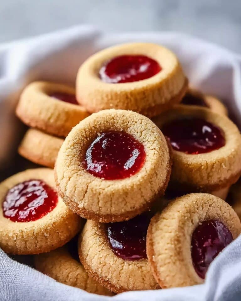 Gingerbread Thumbprint Cookies with Cranberry Jam Recipe