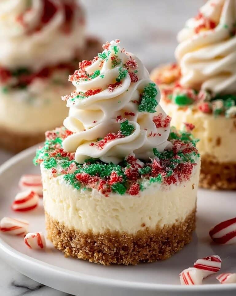 No-Bake Christmas Mini Cheesecakes Recipe