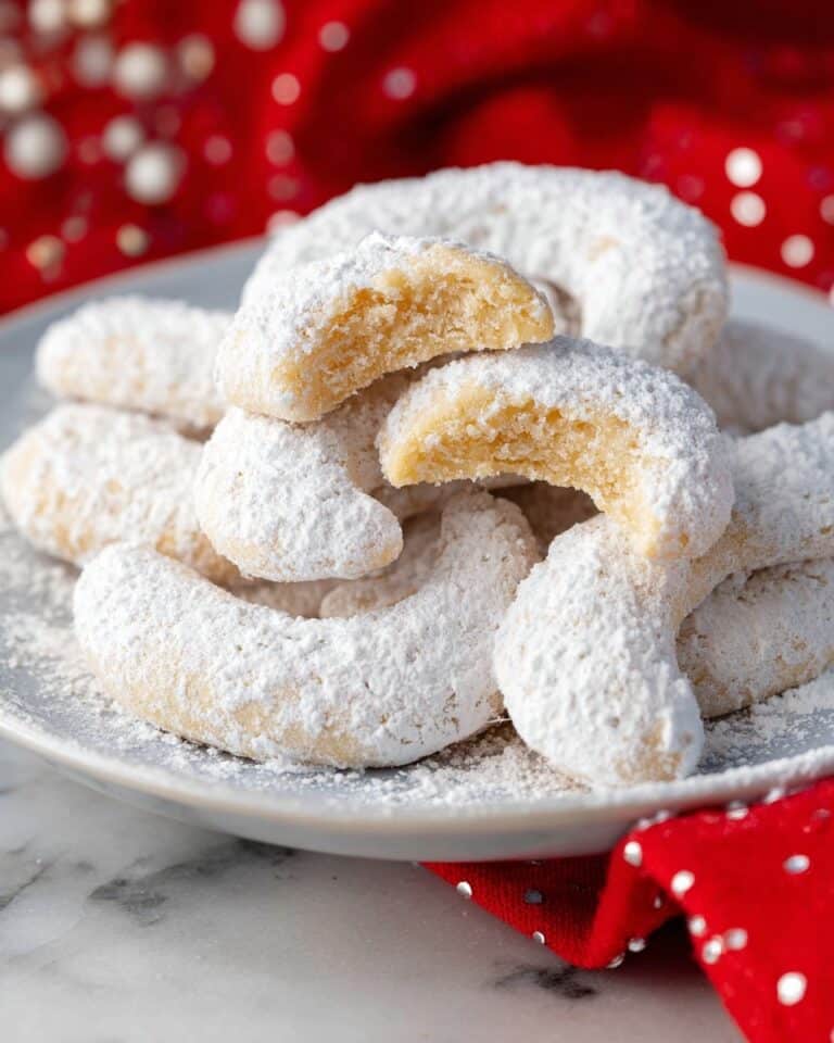 Easy Italian Almond Crescent Cookies Recipe
