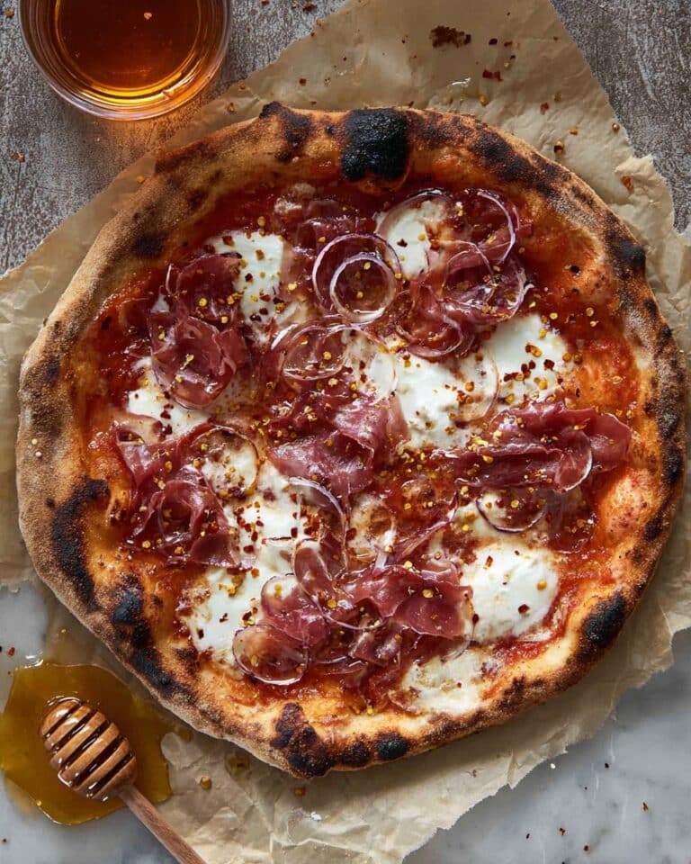 Hot Honey Pizza with Prosciutto and Ricotta Recipe