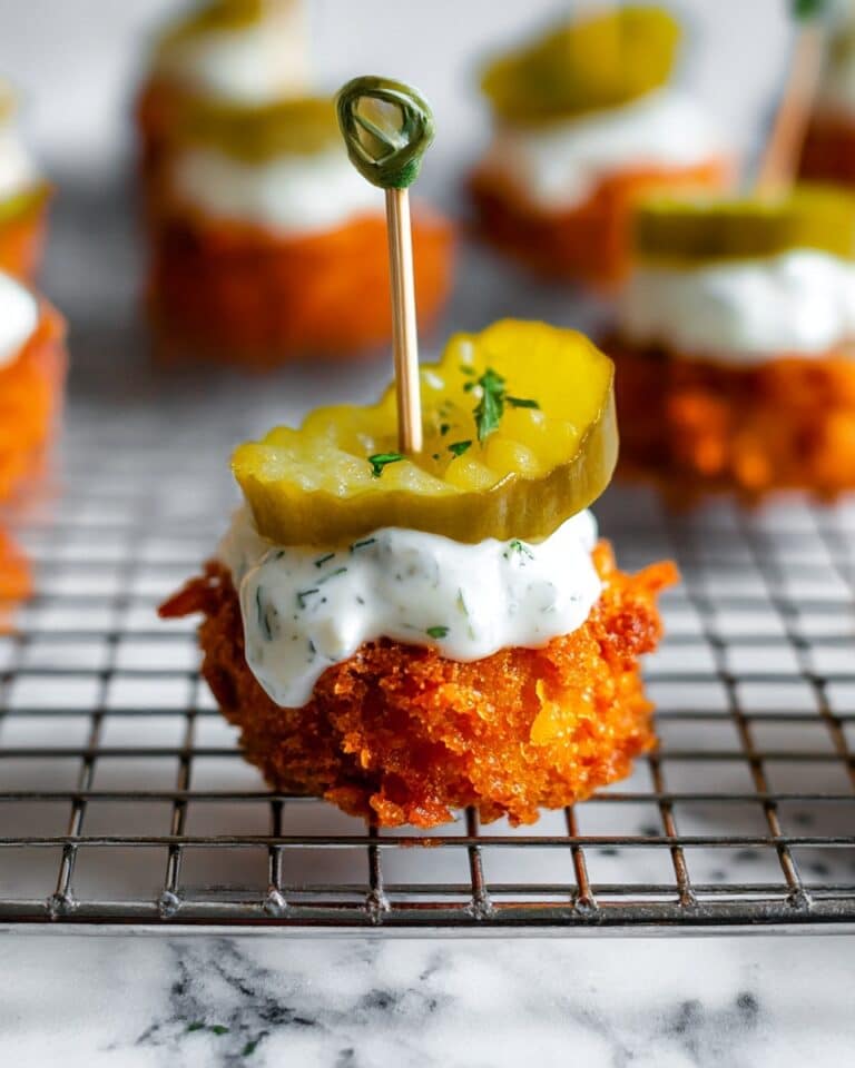 Pickle-Brined Chicken Bites with Creamy Blue Cheese Sauce Recipe
