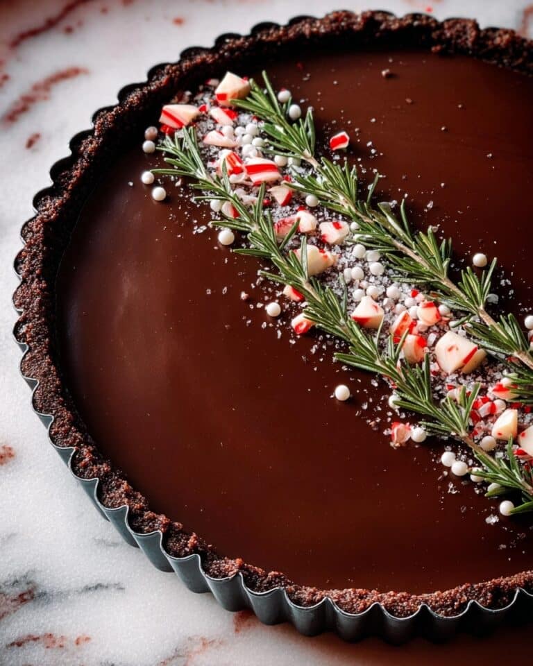 Dark Chocolate Peppermint Mousse Tart Recipe