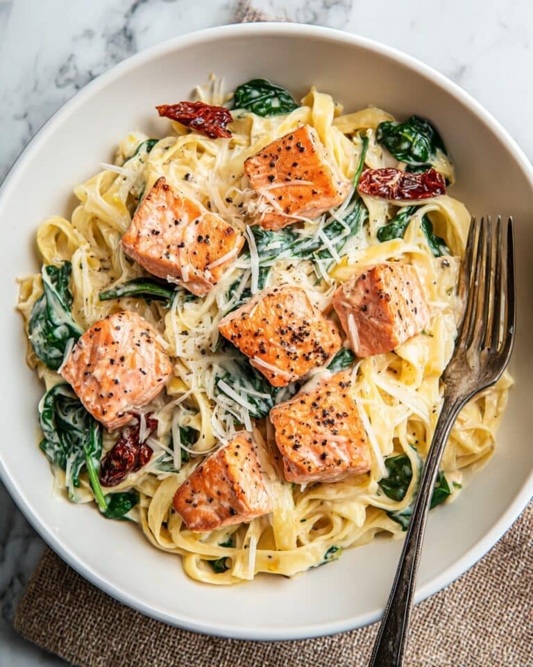 Creamy Tuscan Salmon Pasta Recipe
