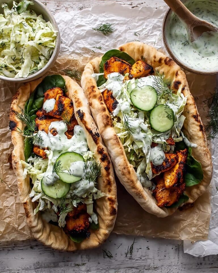 Sheet Pan Chicken Pitas with Herby Ranch Recipe