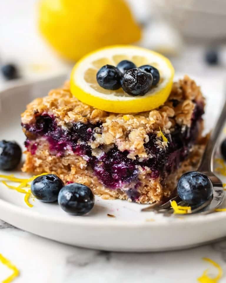Lemon Blueberry Baked Oatmeal Recipe
