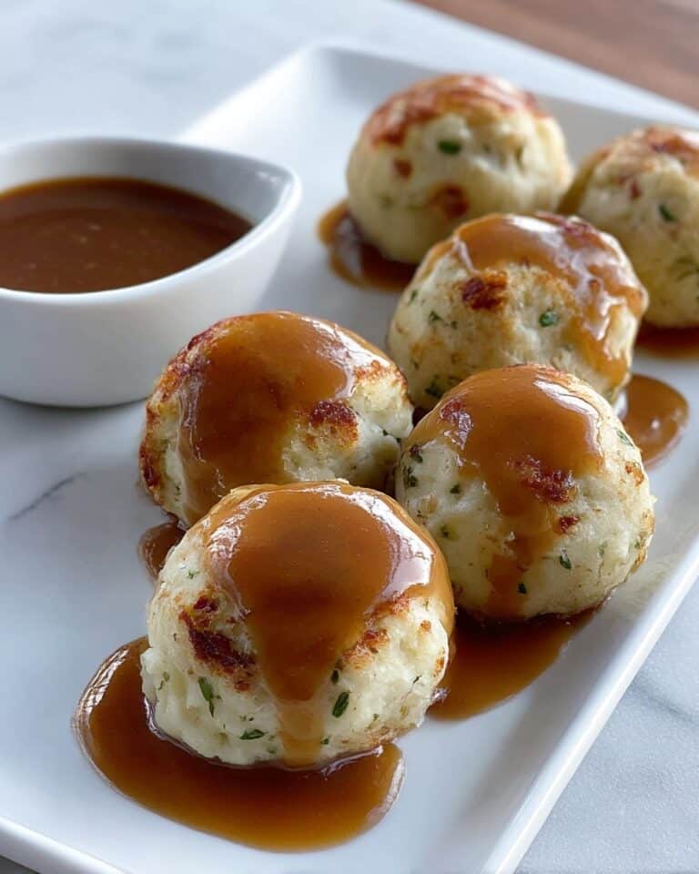 Turkey Stuffing Balls with Gravy Recipe