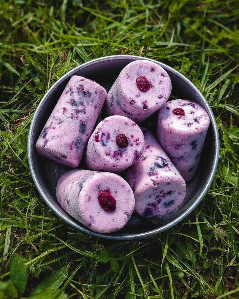 Homemade Frozen Blueberry Yogurt Dog Treats Recipe