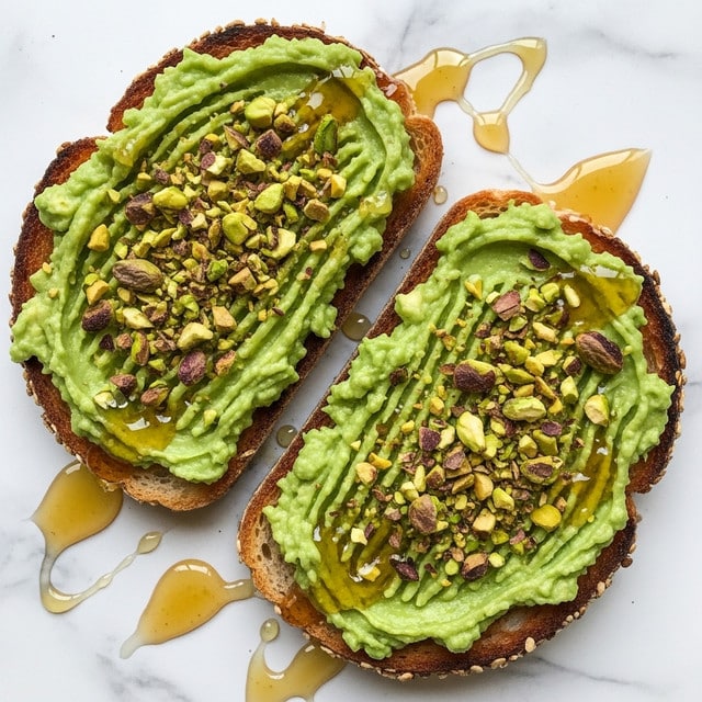 Easy Avocado Toast with Honey and Pistachios Recipe