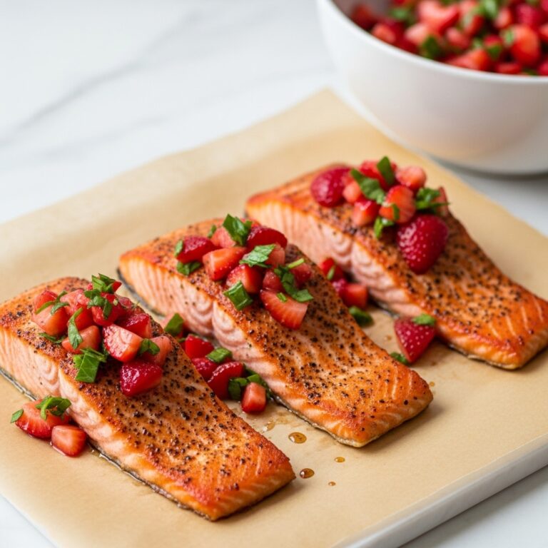 Easy Balsamic Salmon with Strawberry Salsa Recipe