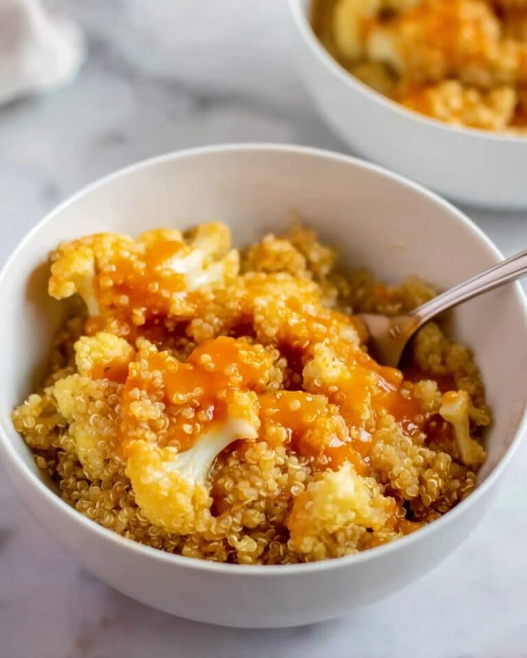 5-Ingredient Buffalo Cauliflower Quinoa Casserole Recipe