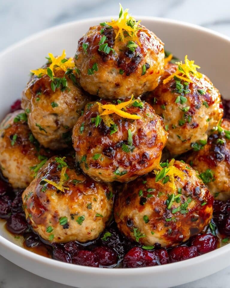 Cranberry Orange Chicken Meatballs Recipe